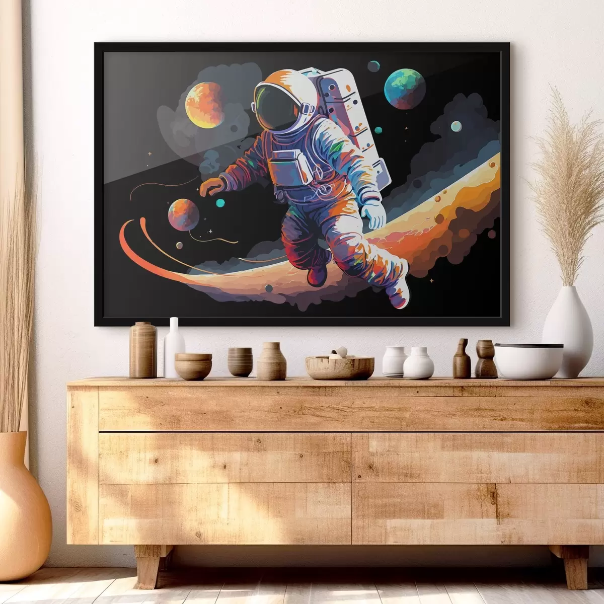 Plakatas Astronautas ir planetos f33906