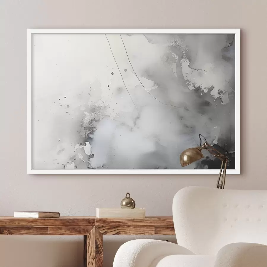 Fototapetai Pilka abstrakcija su dažų potėpiais f35310