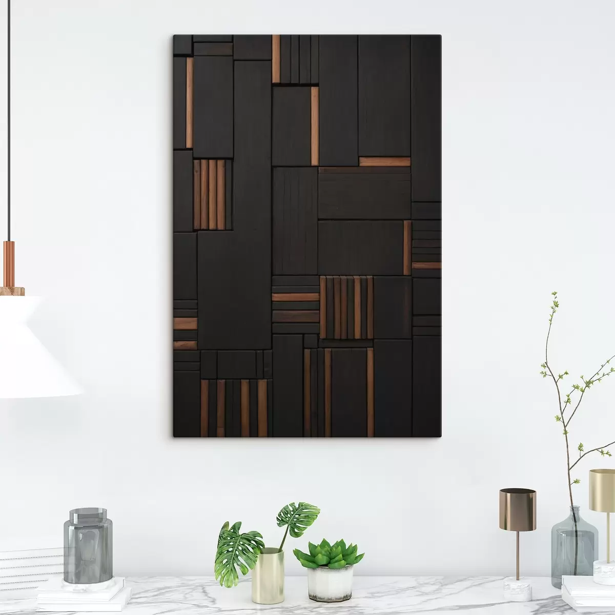 Paveikslėlis Siena su medinių plytelių atvaizdu s41782