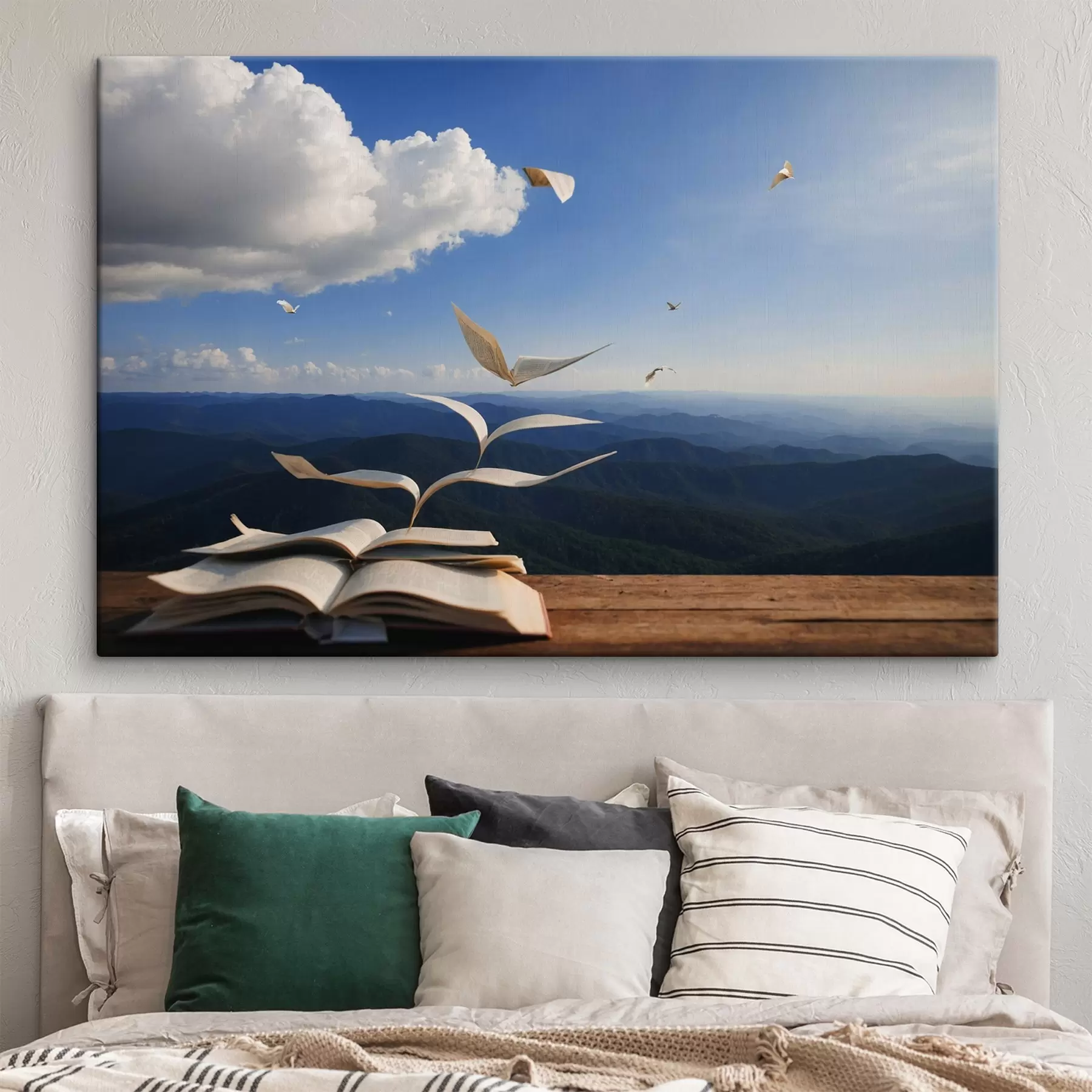Fototapetai Skraidantys knygos puslapiai s42095