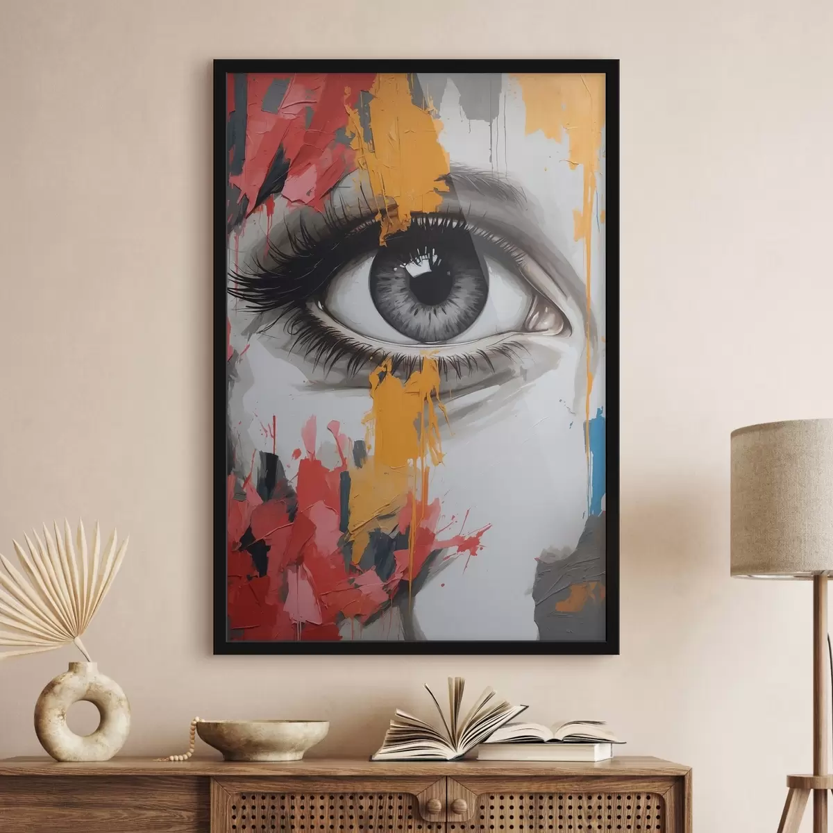 Plakatas Moters akis aliejinės tapybos stiliumi f41768