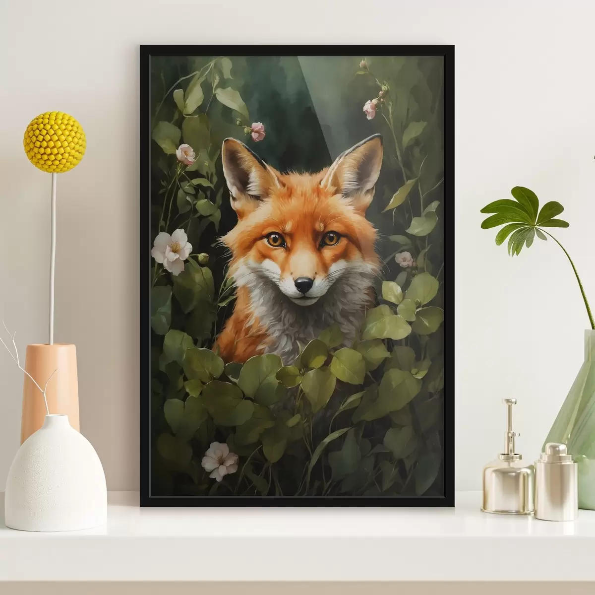 Plakatas Lapė krūmuose f41777