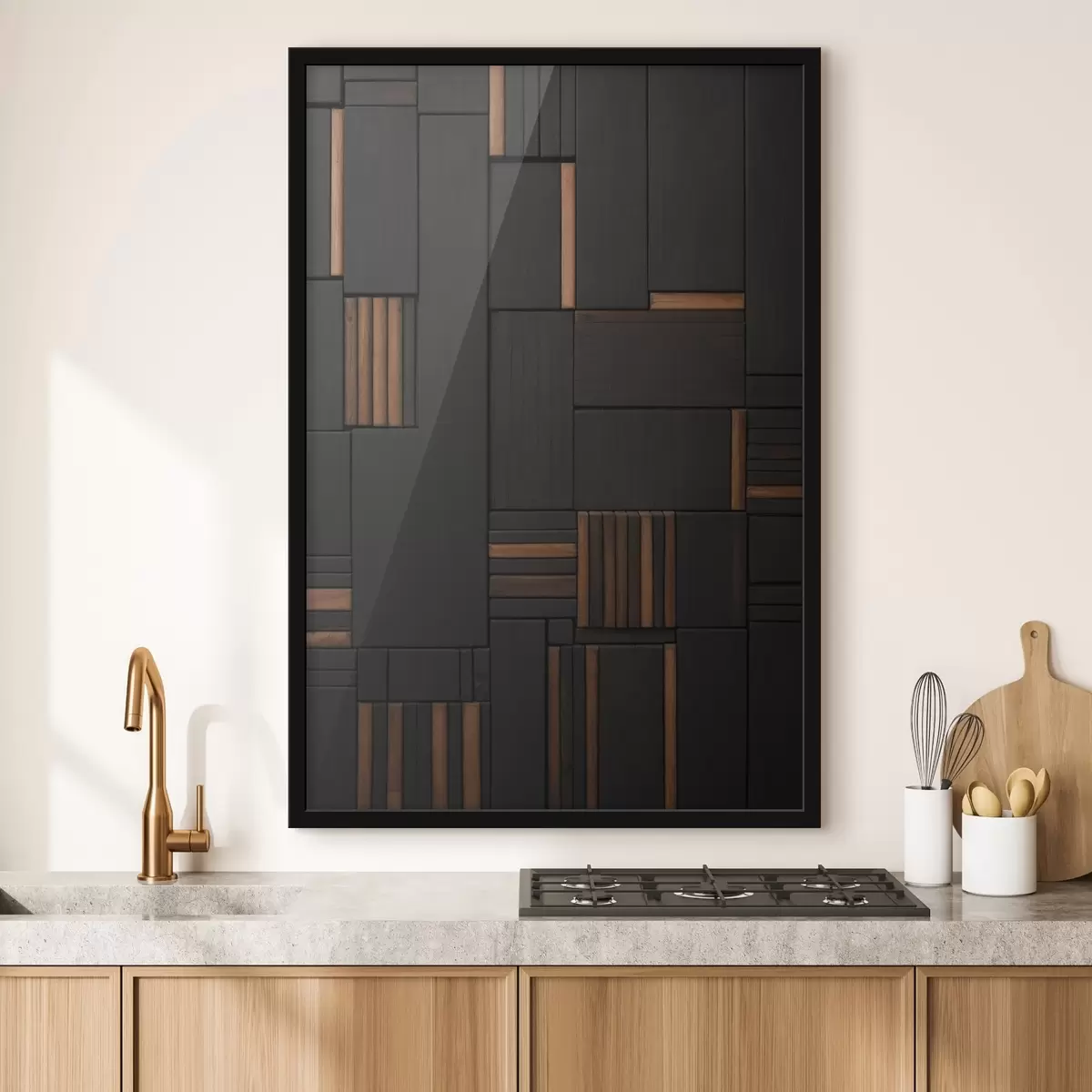 Plakatas Siena su medinių plytelių atvaizdu f41782