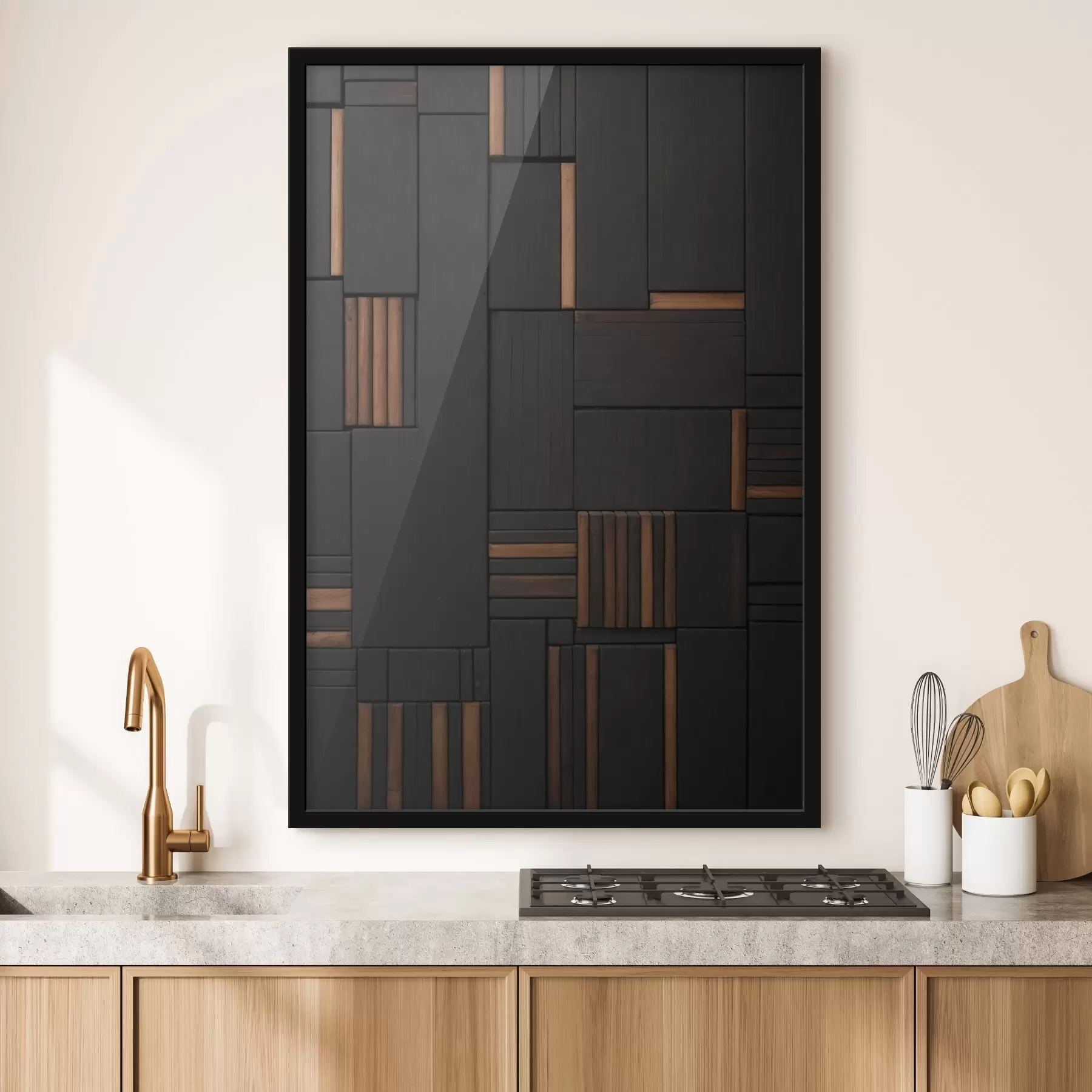 Paveikslėlis Siena su medinių plytelių atvaizdu f41782