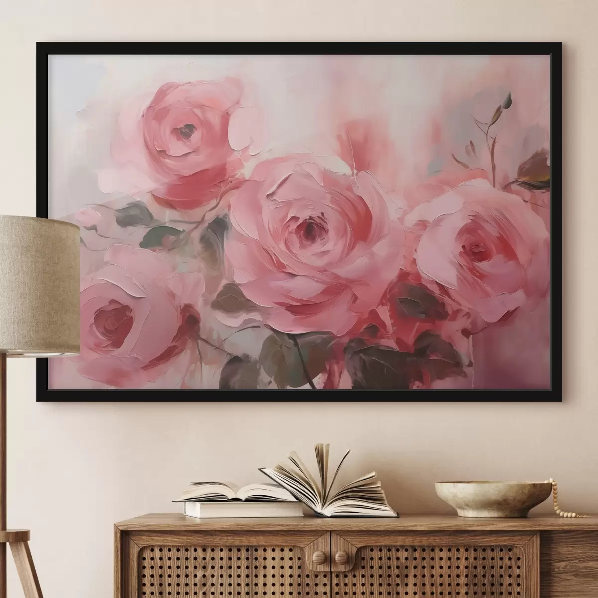 Plakatas Abstrakčių rožių imitacijos tapyba f42138