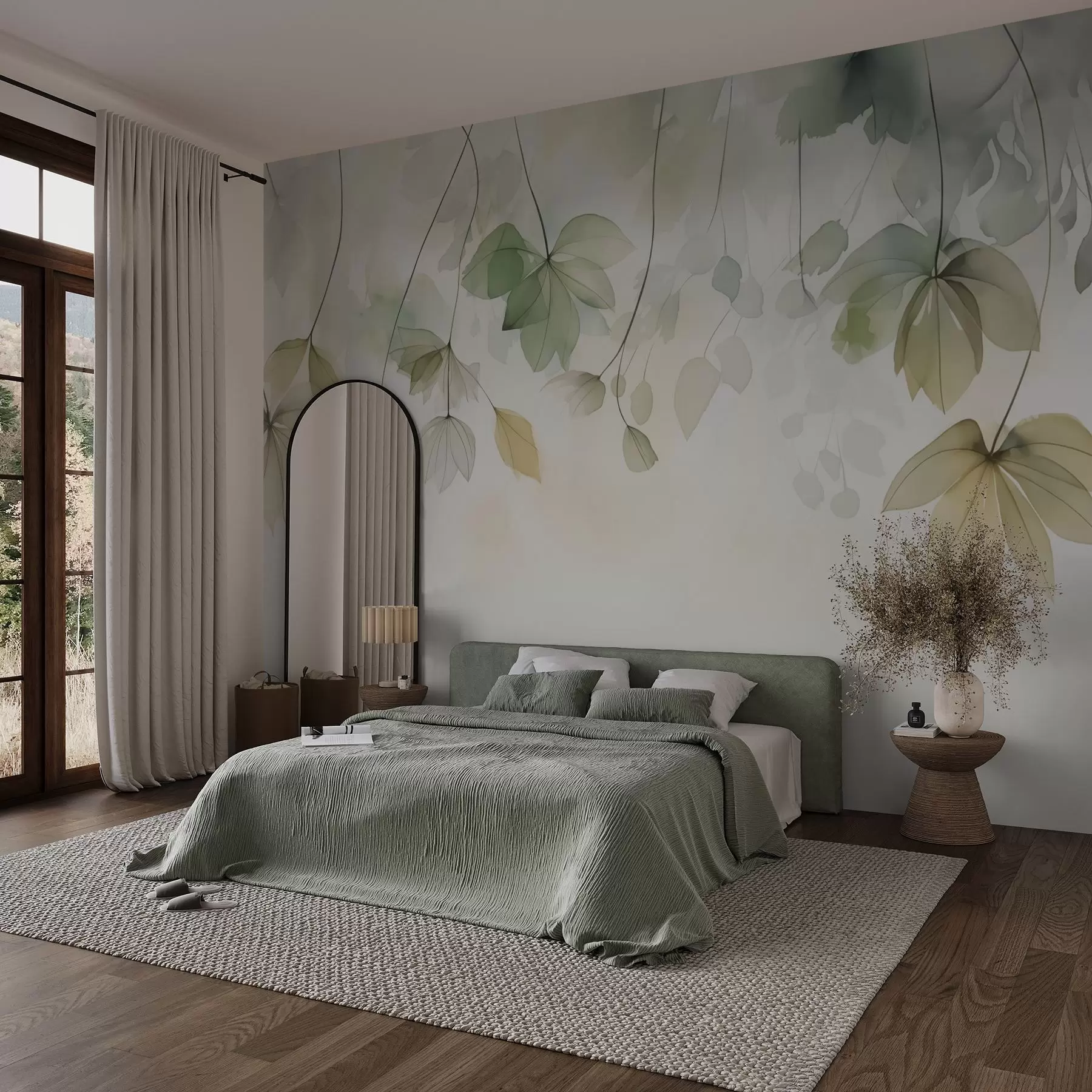 Fototapetai Abstrakti augmenijos imitacija akvarele w02637
