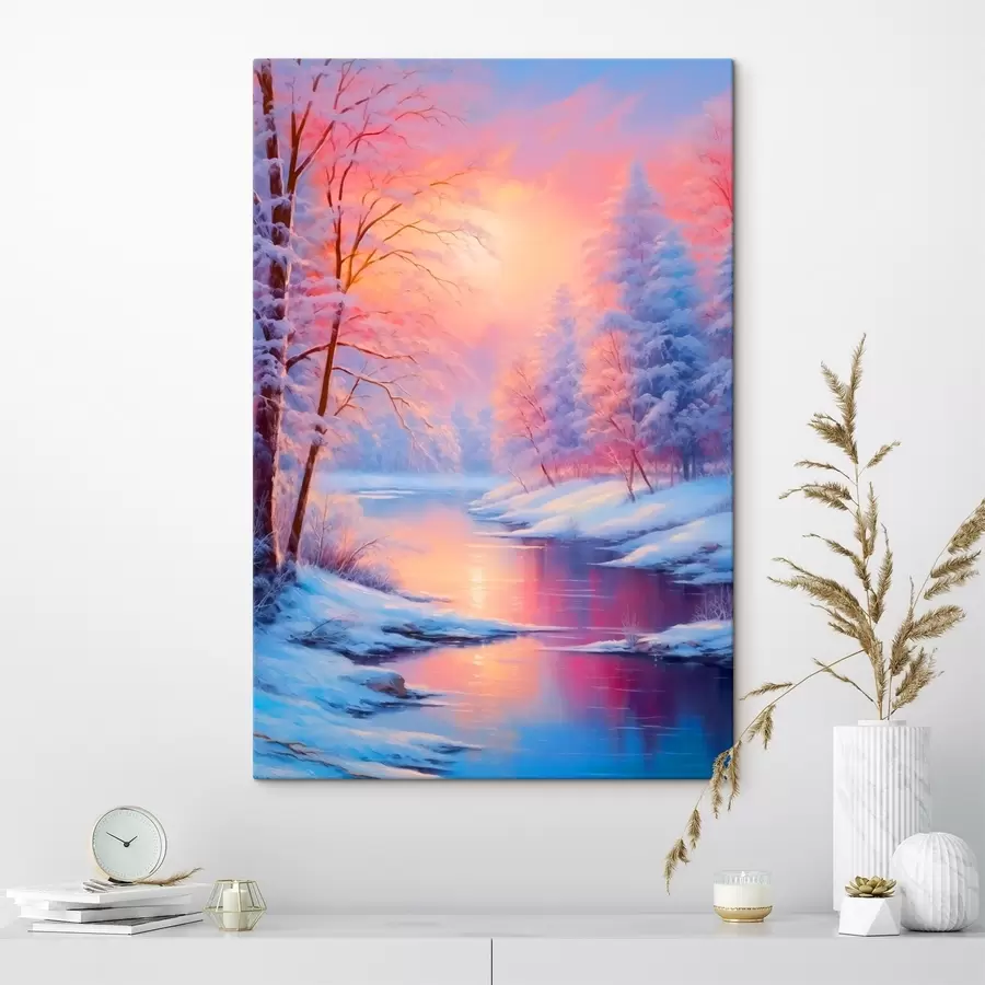 Fototapetai Žiemos pasaka prie upės s42149