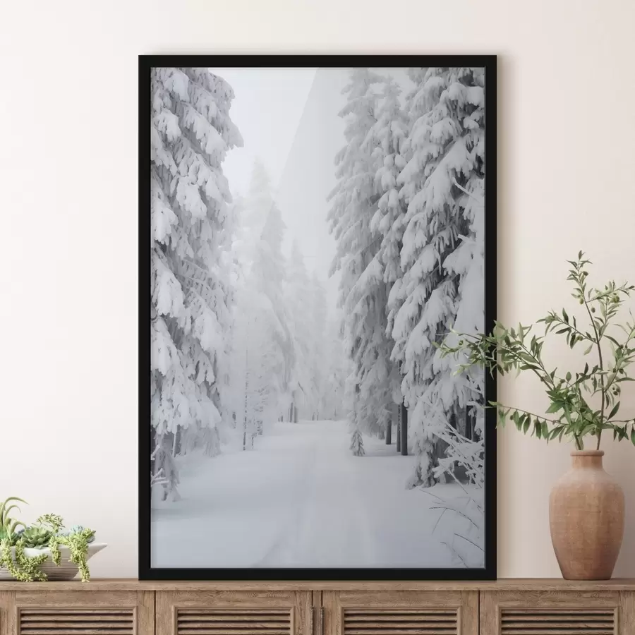 Fototapetai Žiemos miškas sniege f42153