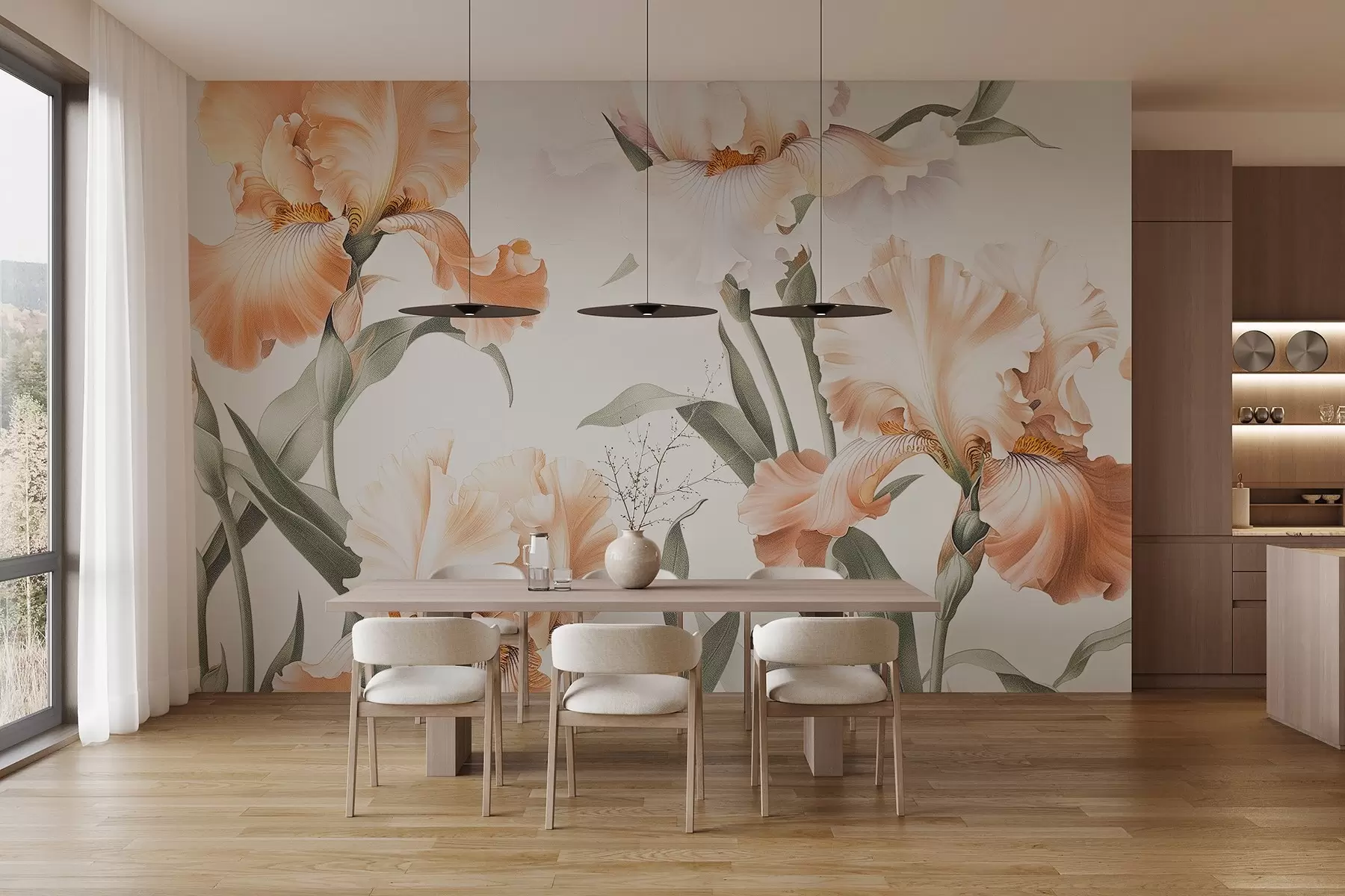 Fototapetai Pastelinių spalvų irisai w08568