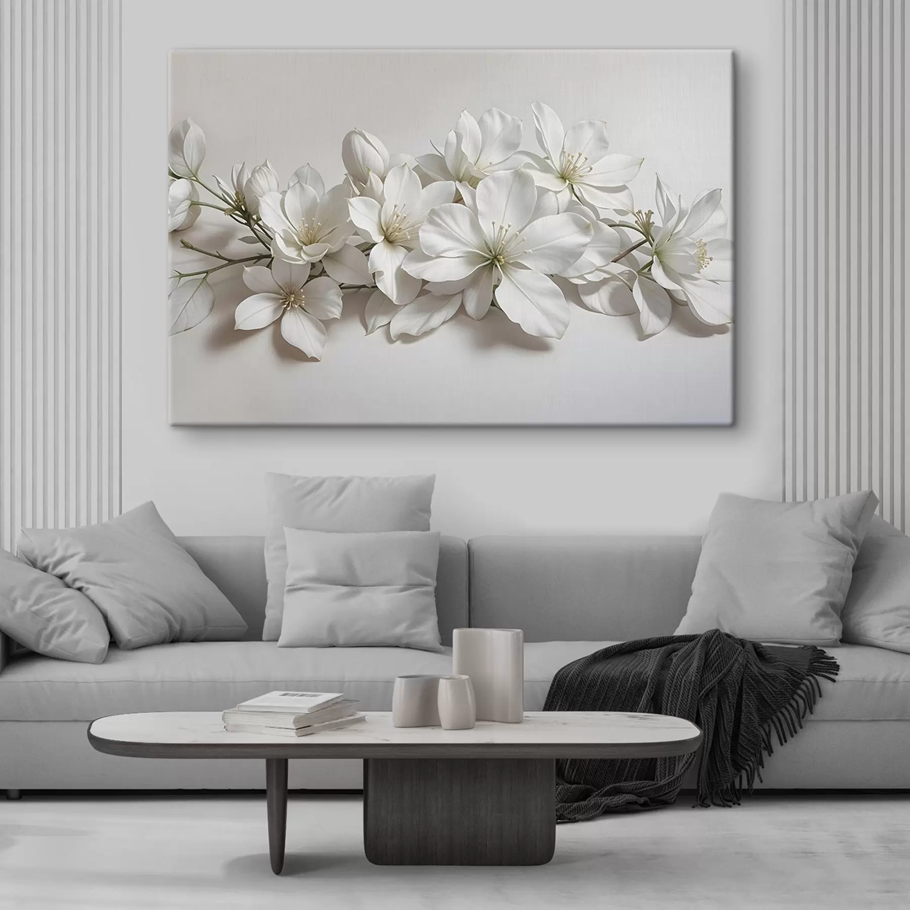 Fototapetai Baltos švelnios magnolijos gėlės šviesiame fone s42230