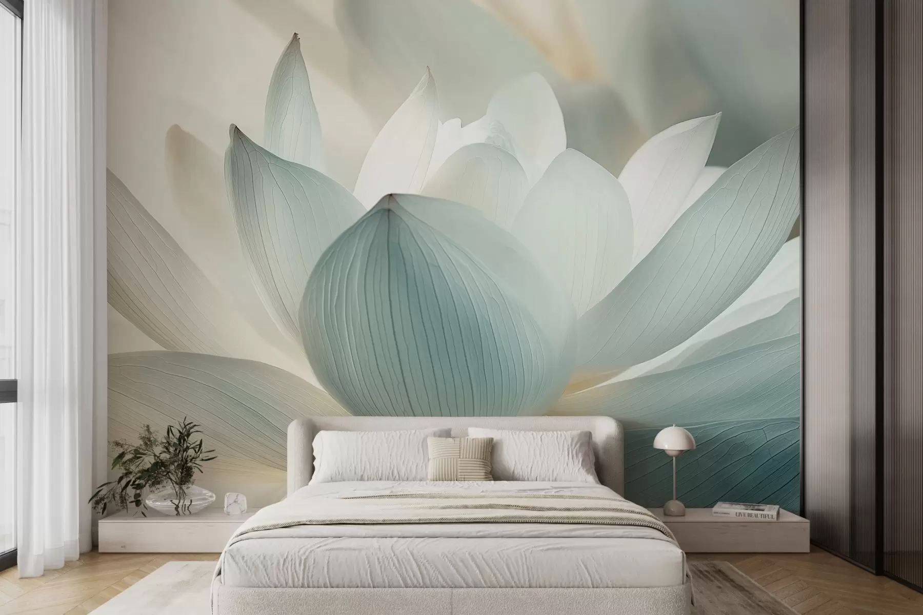 Fototapetai Elegantiškas švelnių atspalvių lotosas w08487