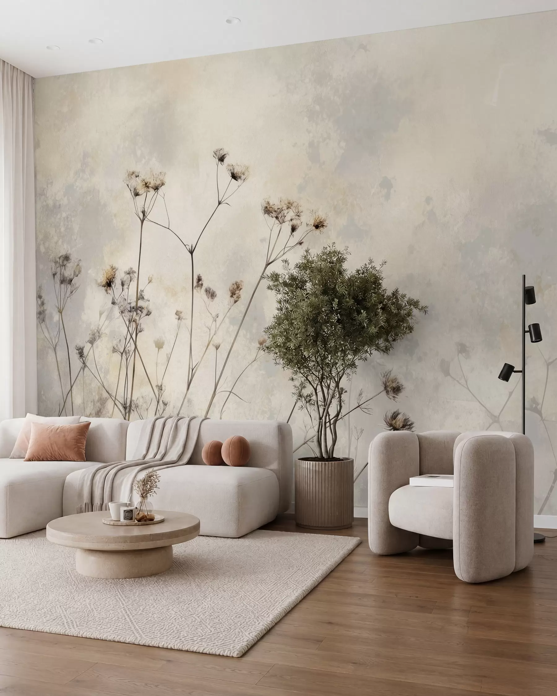 Fototapetai Herbariumas smėlio spalvos w02684