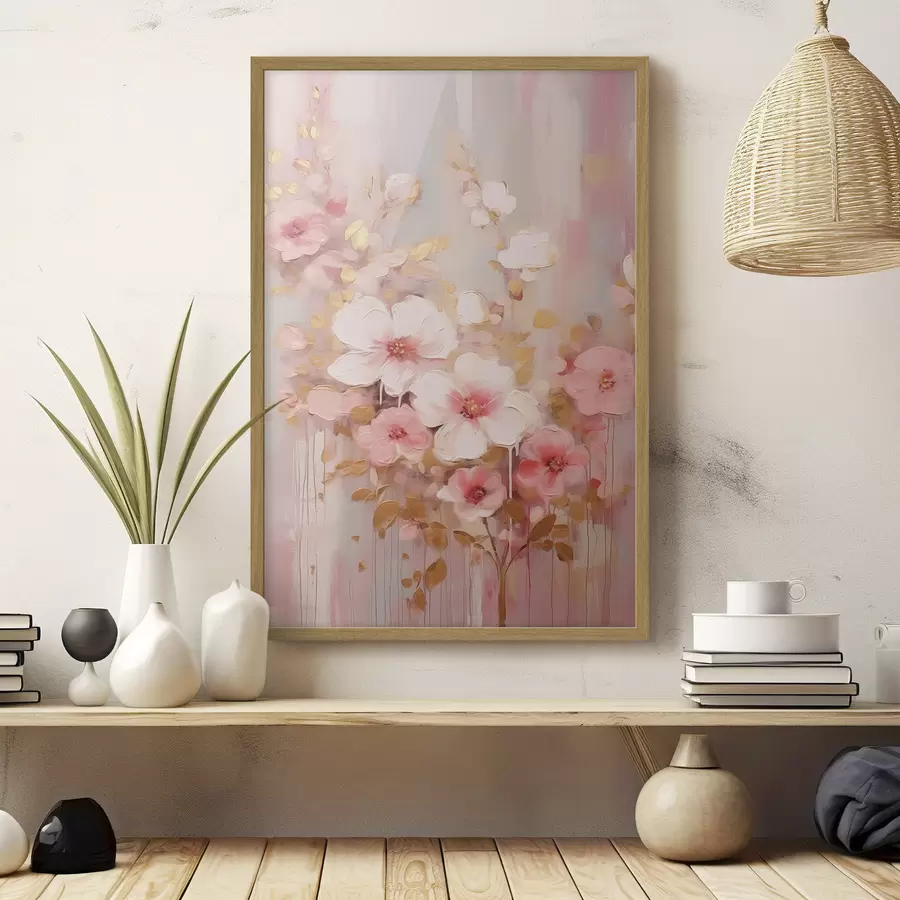 Fototapetai Gražios rožinės gėlės f42315