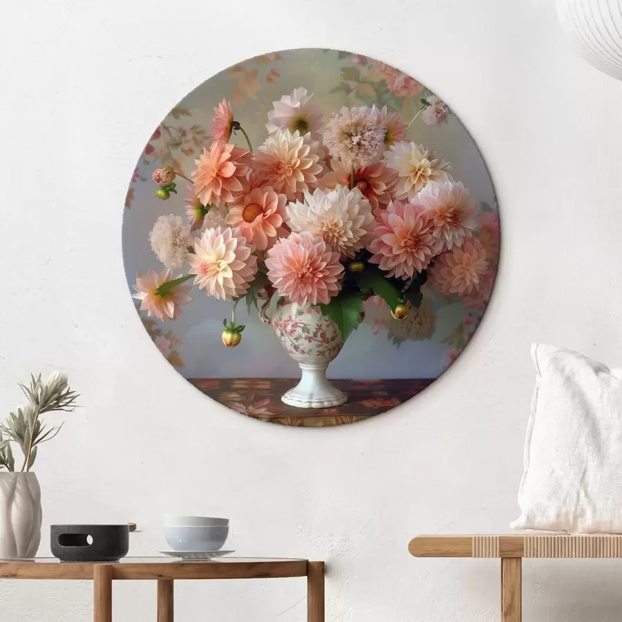 Paveikslėlis Švelni chrizantemų puokštė vazoje r41002