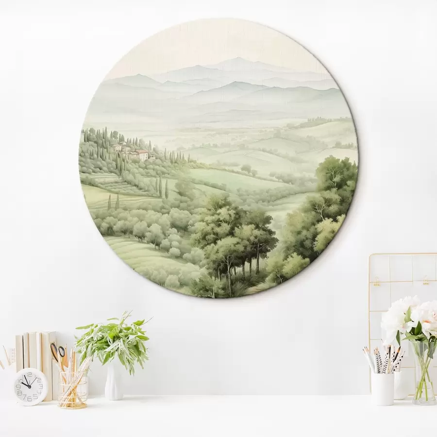 Paveikslėlis Gražūs akvareliniai peizažai, kaimiškas, vasara r41221