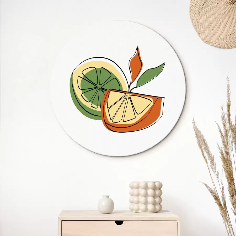 Paveikslėlis Citrusinių vaisių linijinis piešinys, abstrakcija r41468