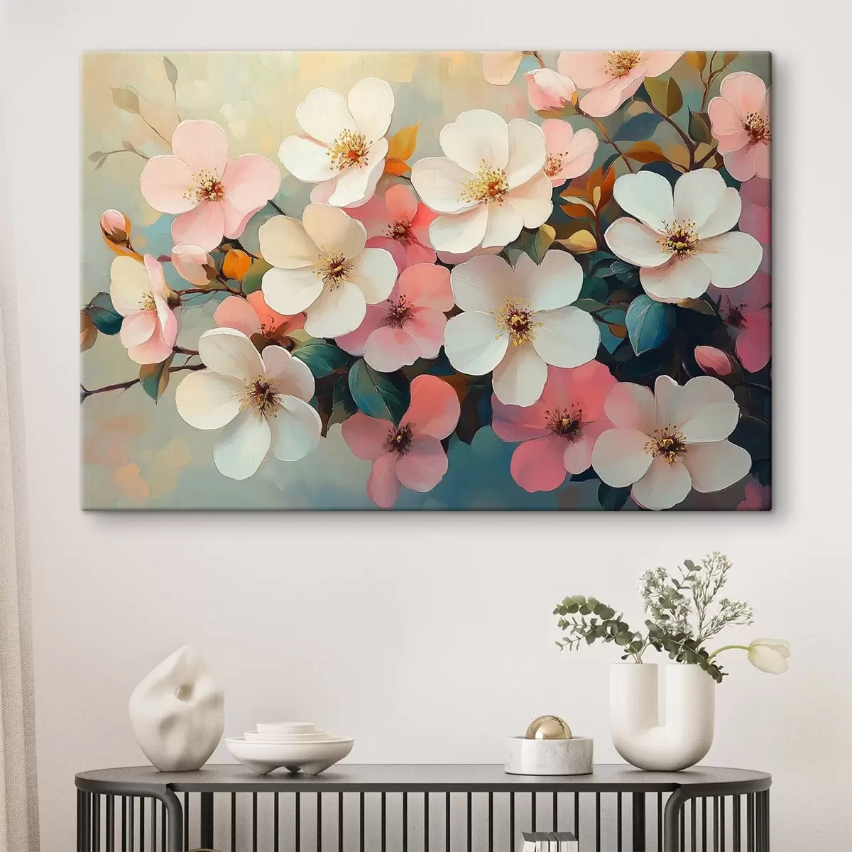 Paveikslėlis Baltos ir rožinės spalvos gėlės s42330