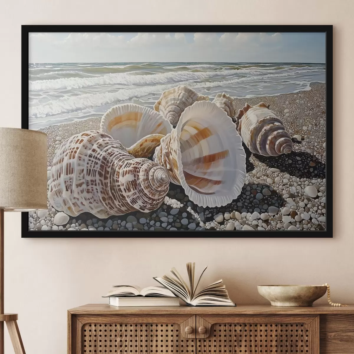 Plakatas Moliuskas ant jūros kranto f42333