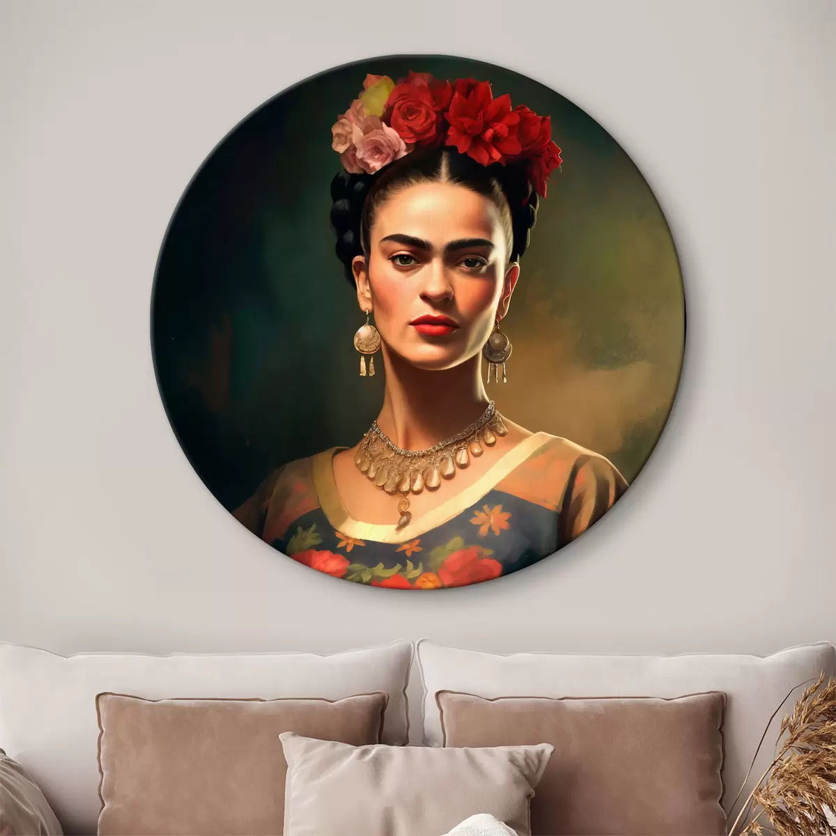 Apvalūs paveikslai Didinga Frida Kahlo r32863