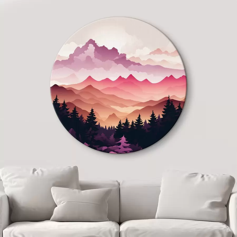 Paveikslėlis Saulėlydis virš ramių kalnų r36528