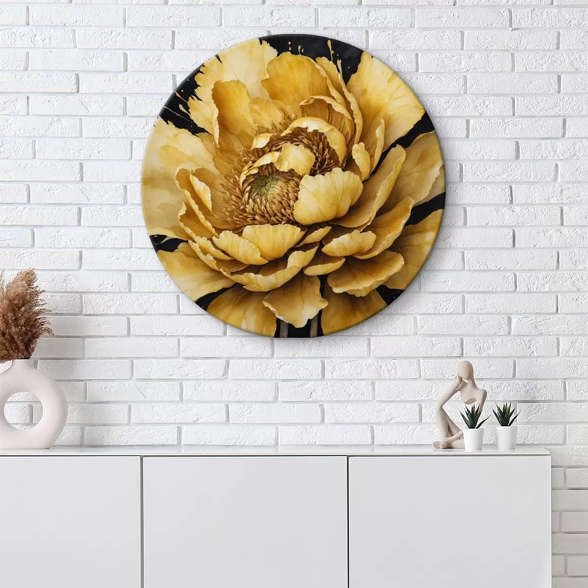 Apvalūs paveikslai Gėlė stambiu planu r36796