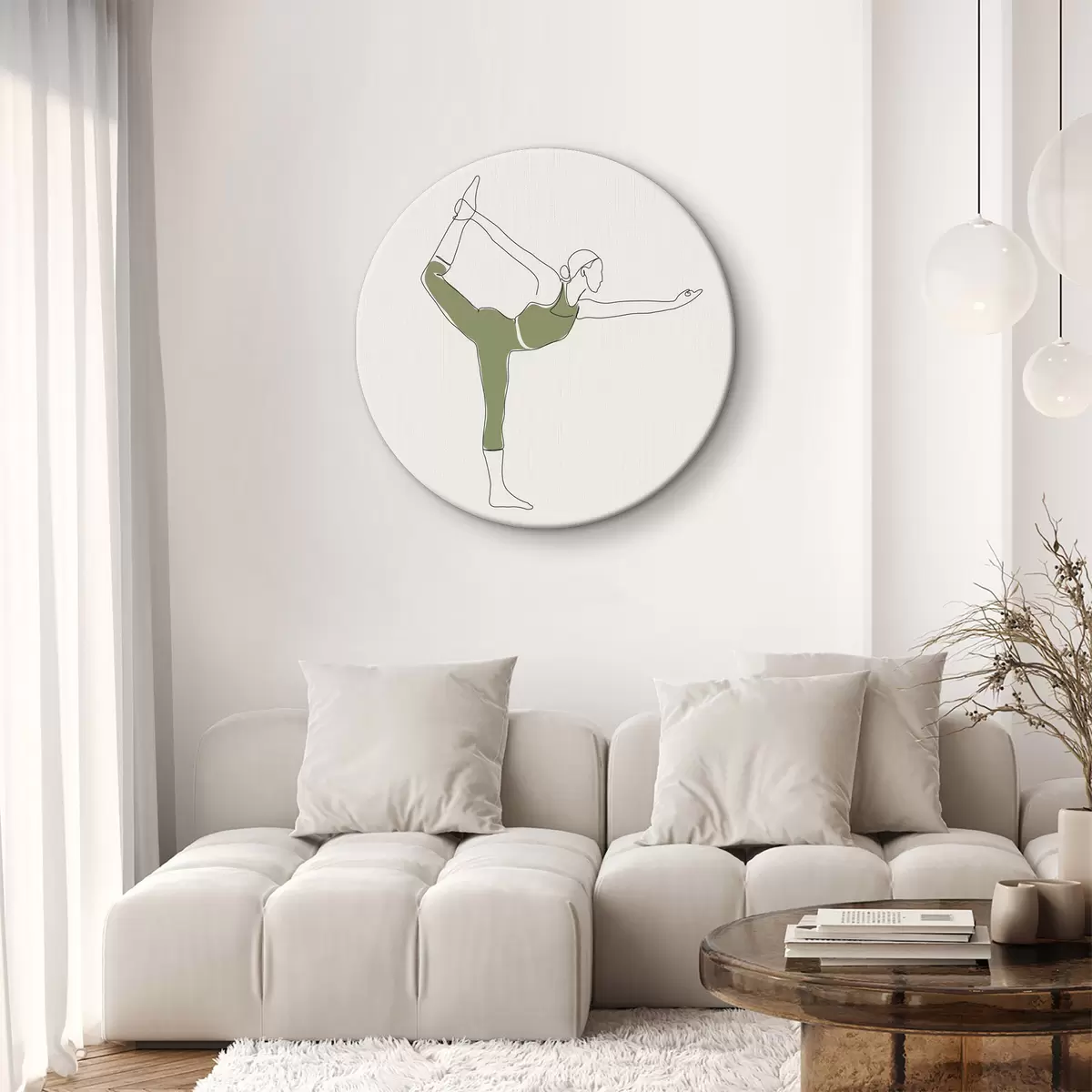 Apvalūs paveikslai Grakšti poza po saule r37993