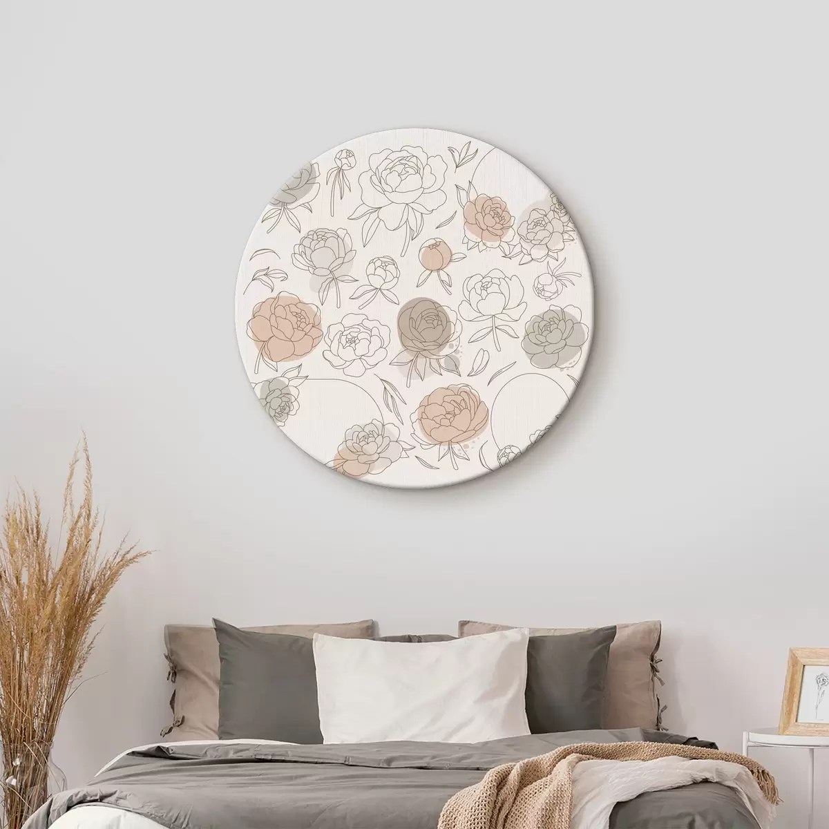 Apvalūs paveikslai Elegantiškas gėlių dizainas r38017