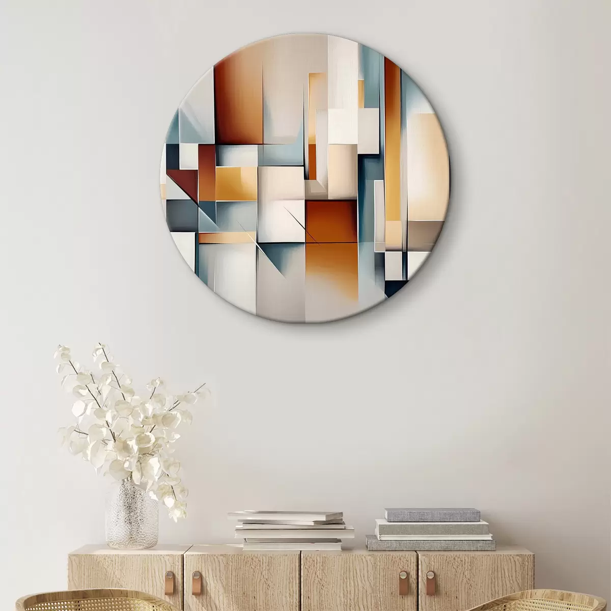 Apvalūs paveikslai Geometrinė abstrakcija r40452