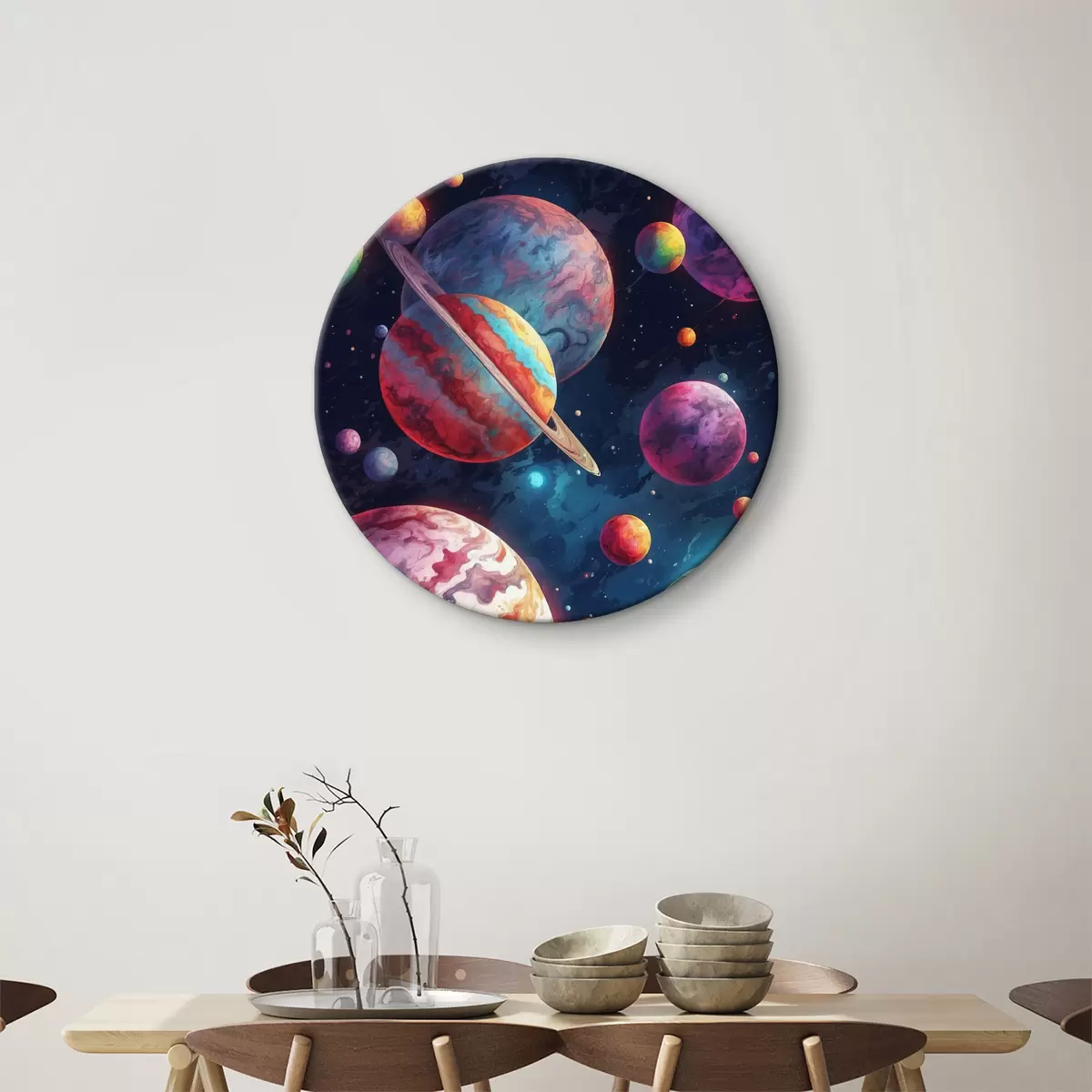 Apvalūs paveikslai Spalvingos planetos r40698