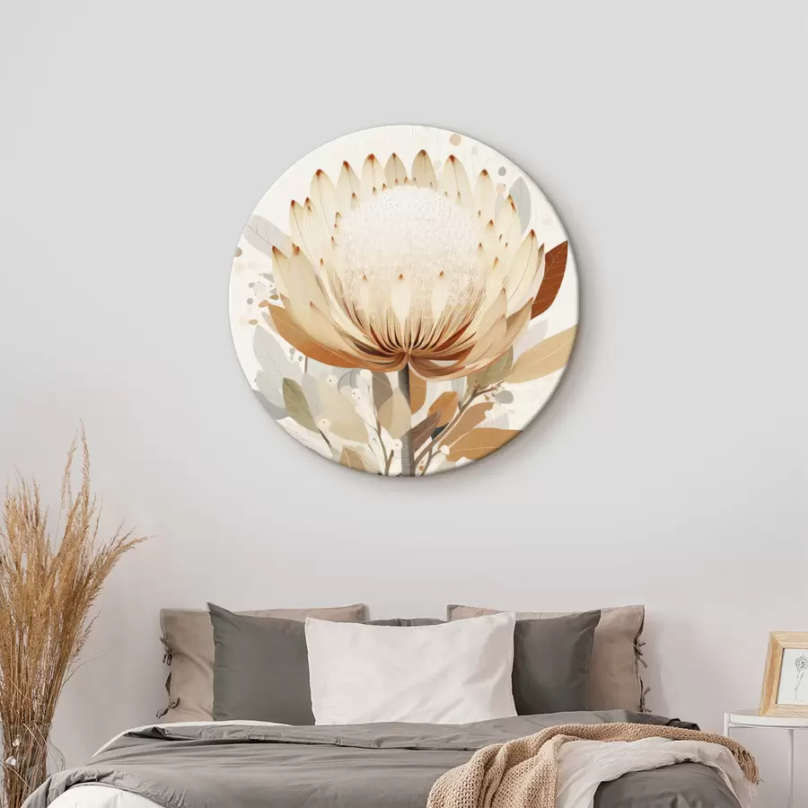 Paveikslėlis Gėlė švelnios smėlio spalvos paletėje, gėlių abstrakcija r40818