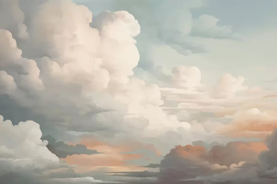 Fototapetai Dideli debesys, imituojantys tapybą w02731