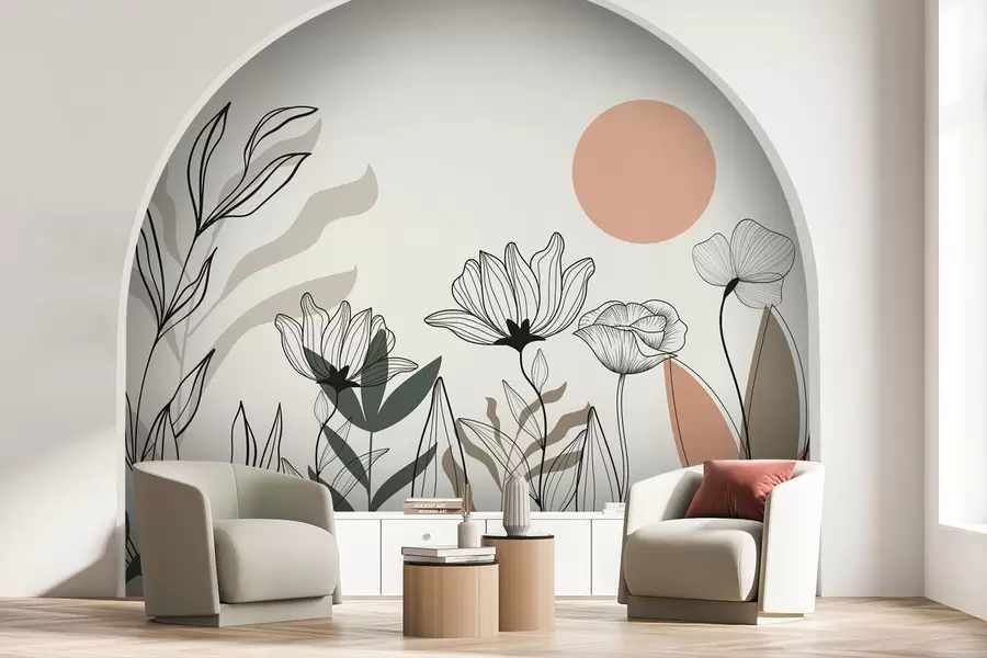 Fototapetai Boho stiliaus gėlės w02753