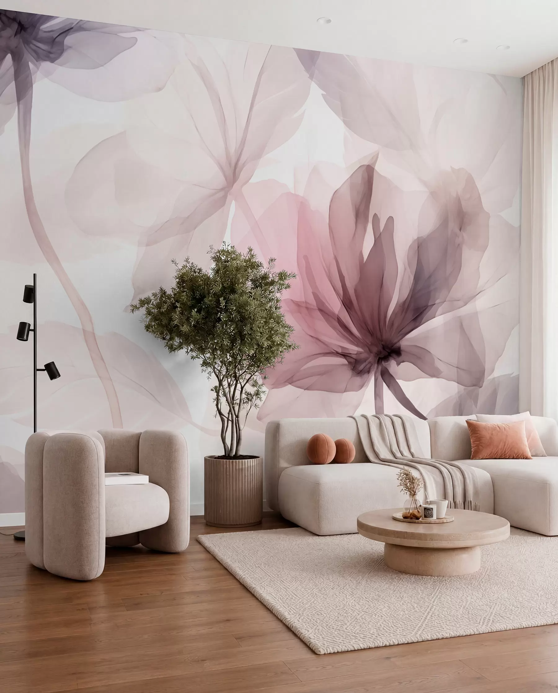 Fototapetai Permatomi violetiniai žiedai w02755