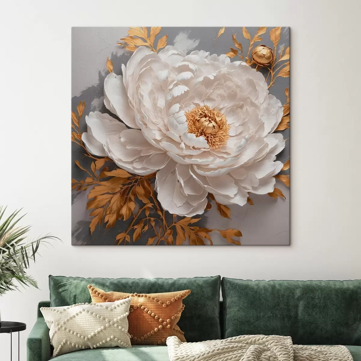 Paveikslėlis Baltas bijūnas pilkame fone s42260