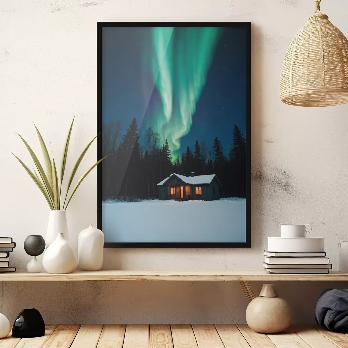 Plakatas Namelis žiemos miške f42277