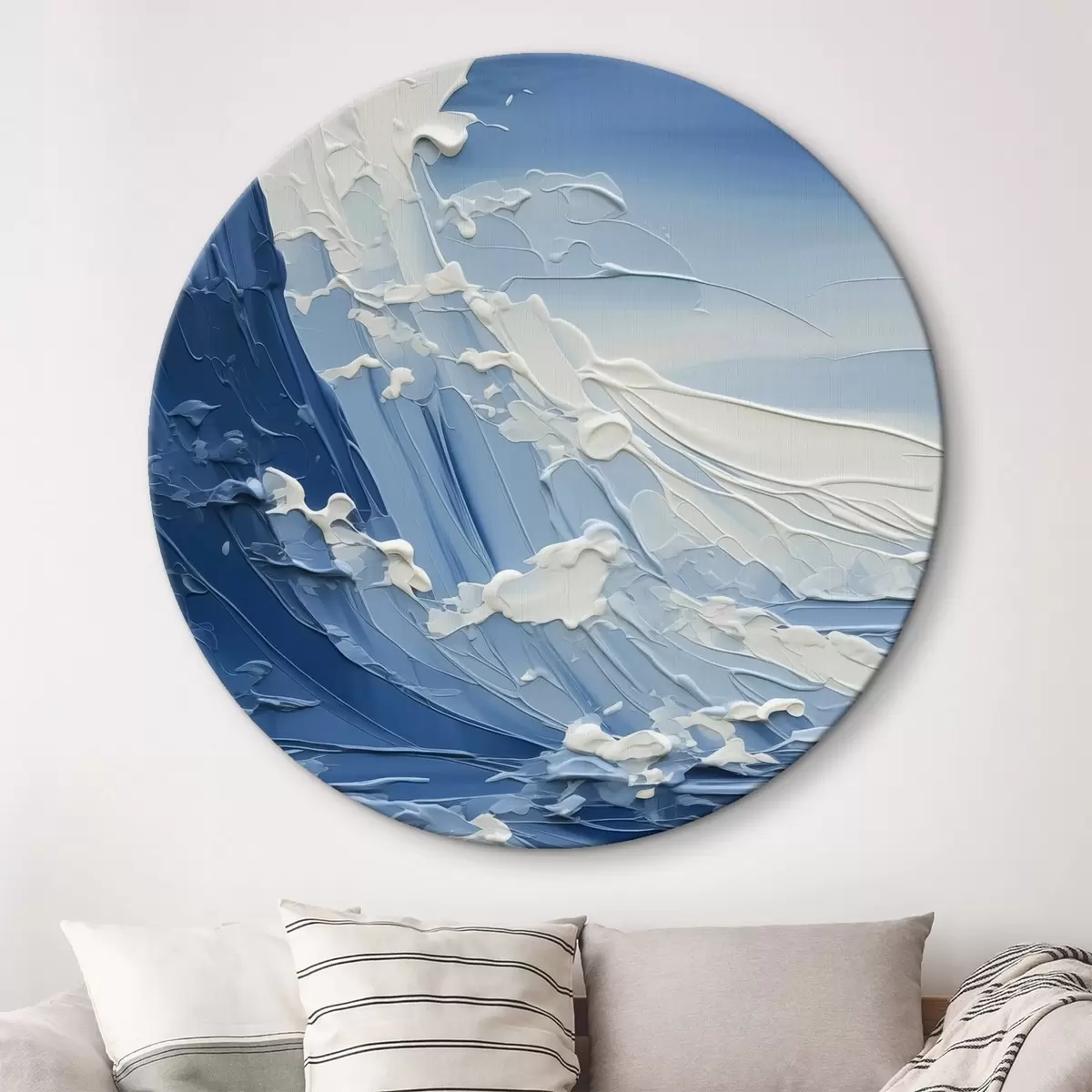Apvalūs paveikslai Jūros bangų imitacijos tapyba r42465