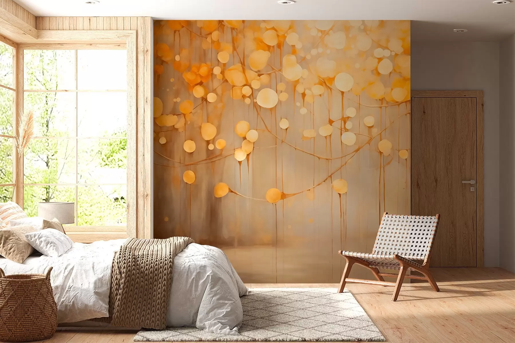 Fototapetai Oranžinė abstrakcija w02824