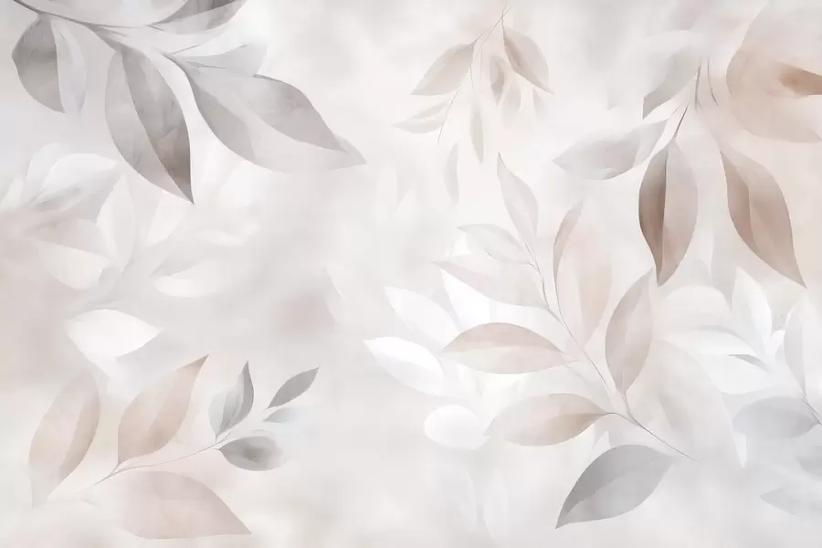 Fototapetai Subtilūs pastelinių spalvų lapai w02770