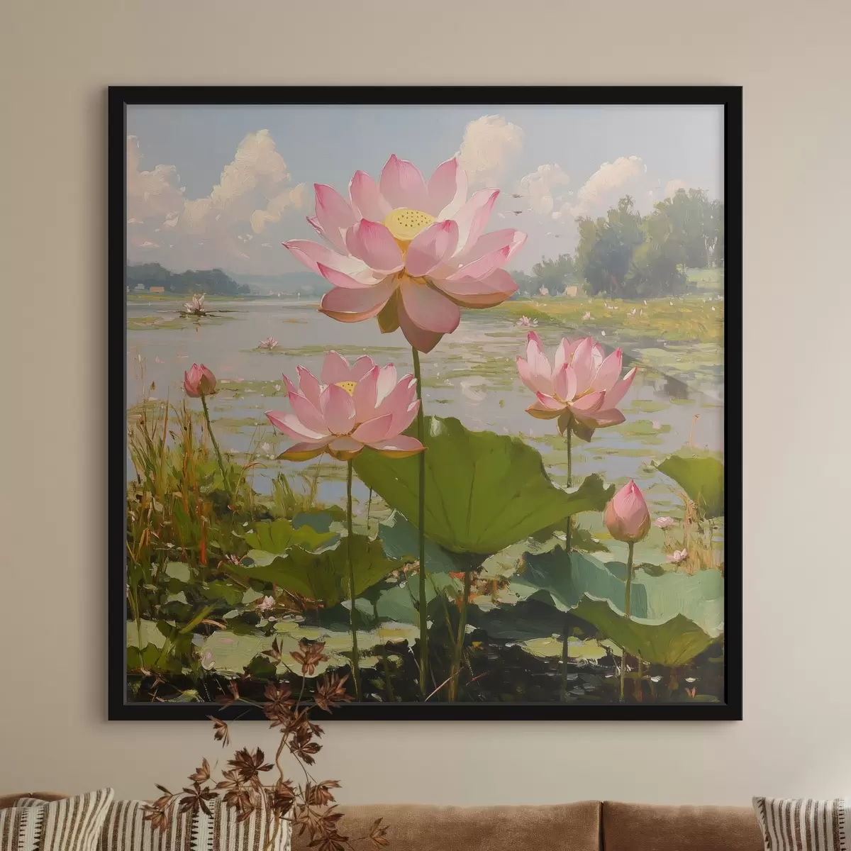Plakatas Lotosai ant vandens f42502