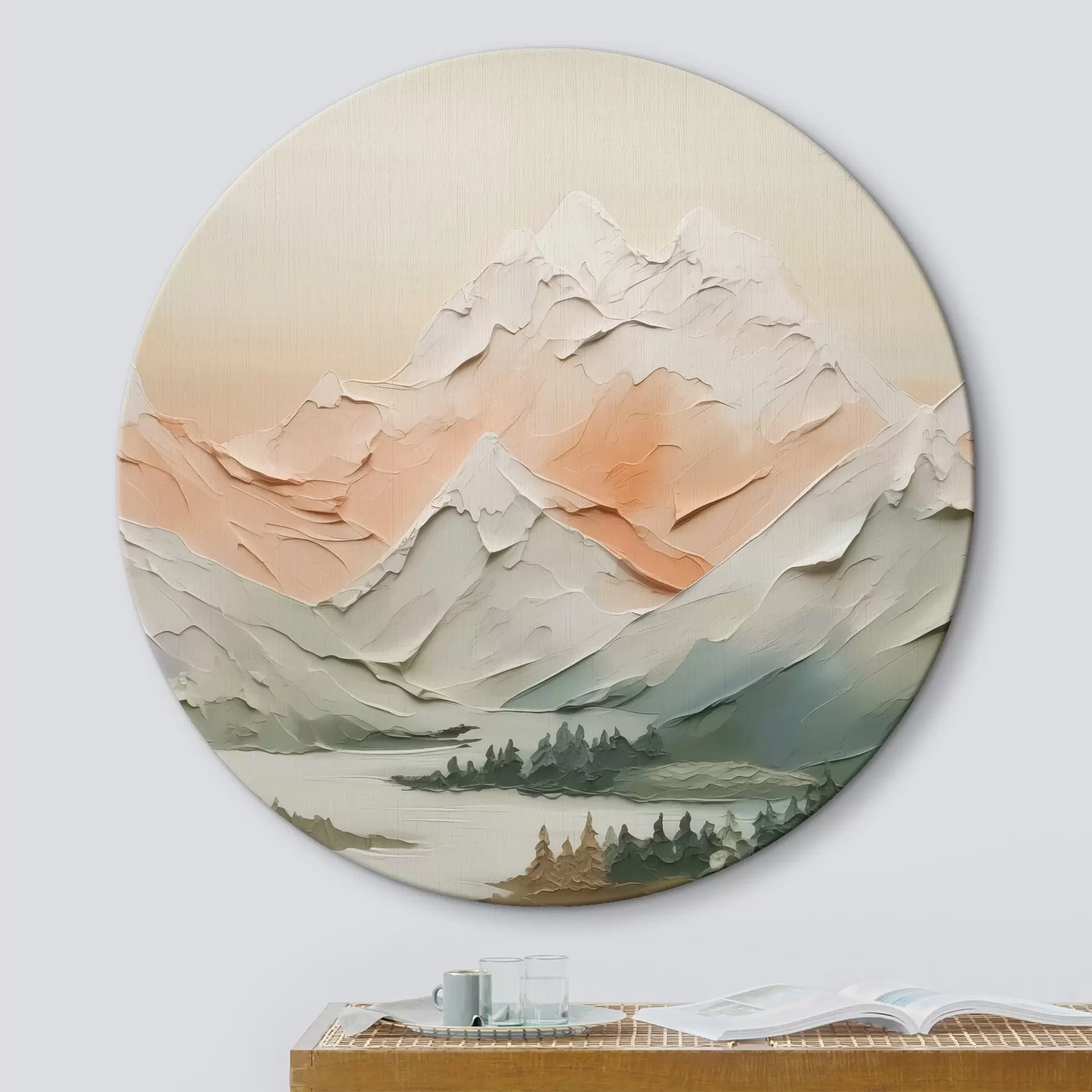 Paveikslėlis Kalnai prie upės, imituojantys teptuko potėpius r42589