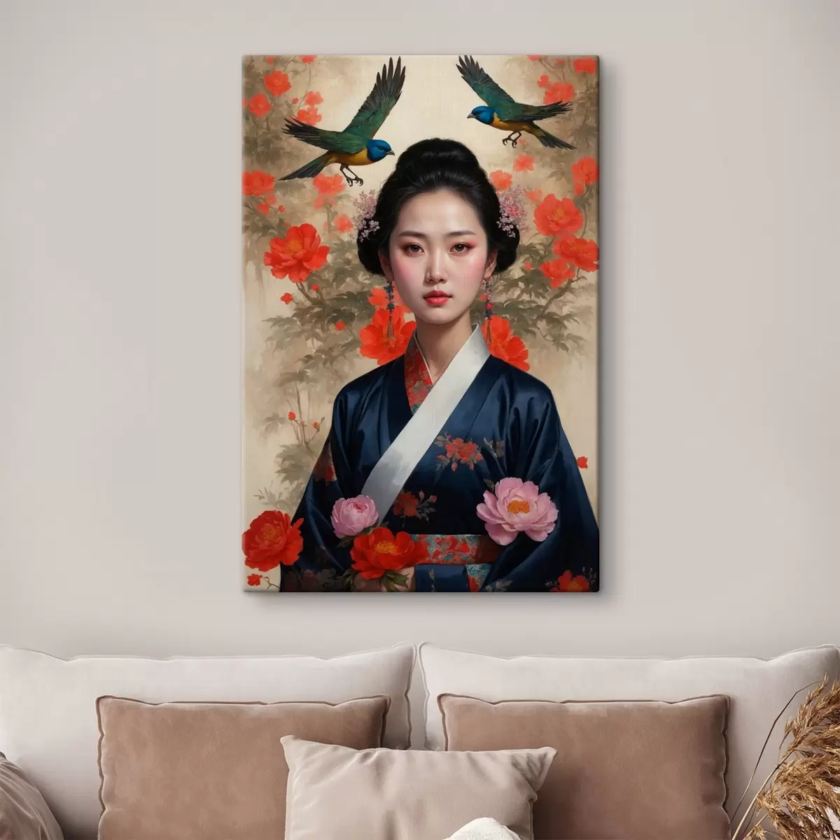 Paveikslėlis Japonų mergaitė su kimono s42511