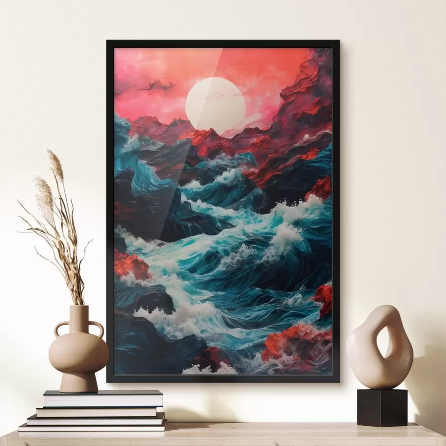 Fototapetai Audringa jūra ir balta saulė f42519