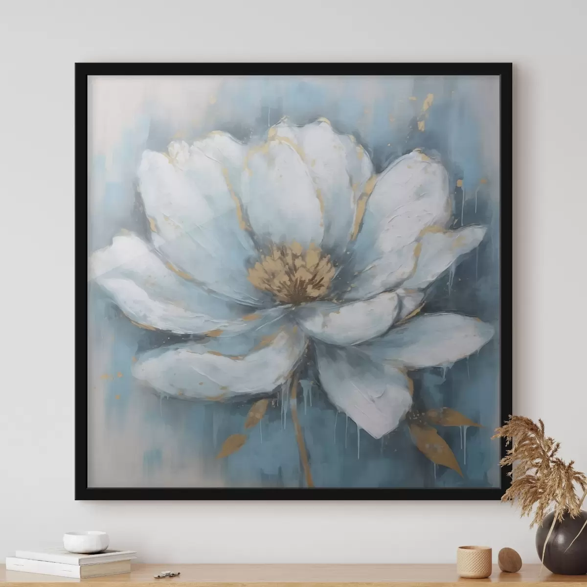 Plakatas Mėlyna gėlių tendencija f42638