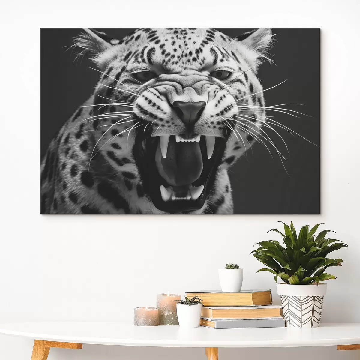 Paveikslėlis Leopardas juodai baltu stiliumi s42646