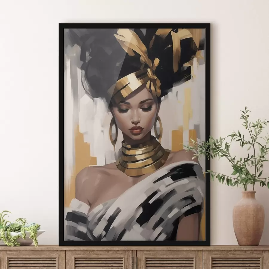 Fototapetai Šiuolaikinio etninio stiliaus moters portretas f42648