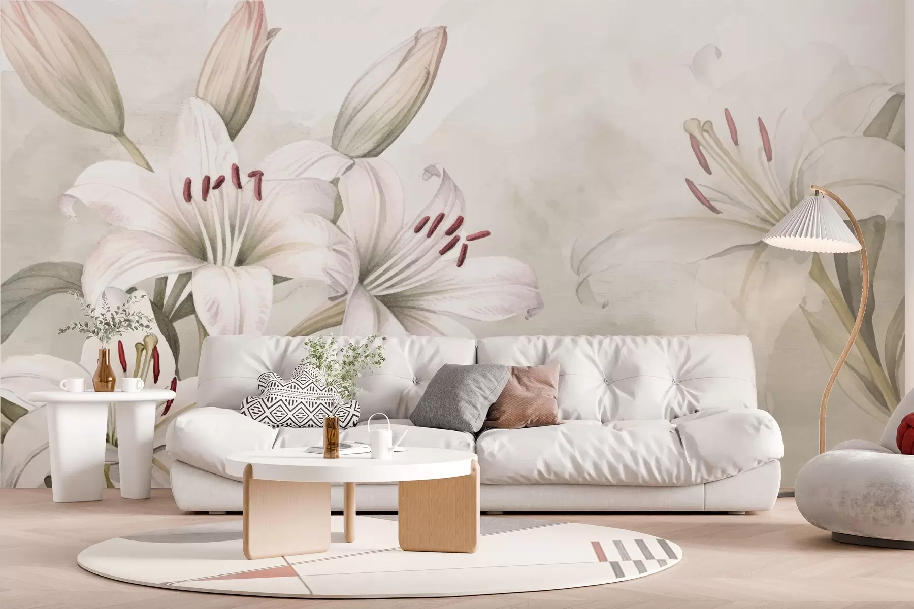 Fototapetai Didelės baltos lelijos w02958