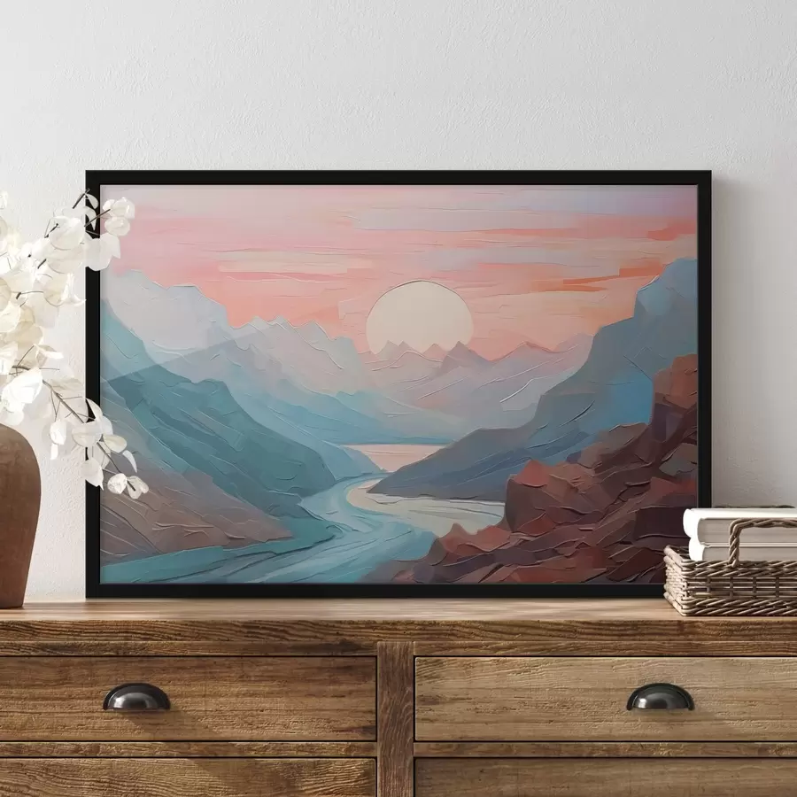 Fototapetai Abstraktus kalnų kraštovaizdis f42754