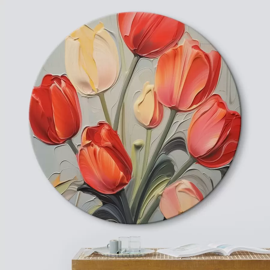 Paveikslėlis Ryškios tulpės imituoja tapybą r42756