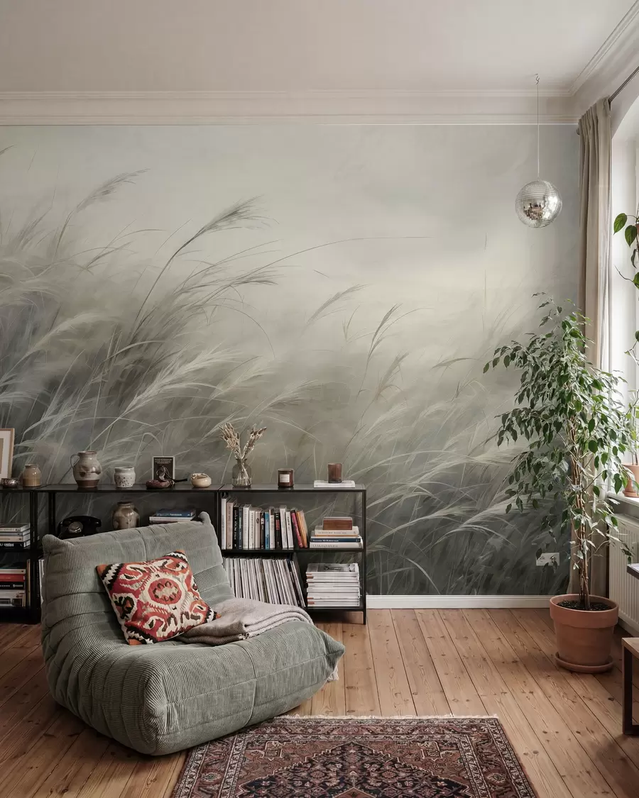 Fototapetai Vėjuota pieva smėlio spalvos w02985