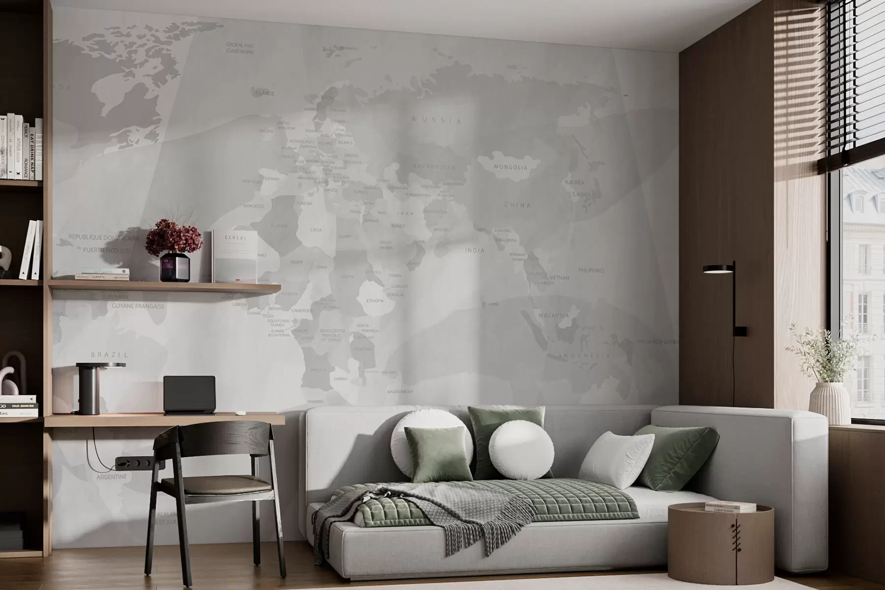 Fototapetai Pasaulio žemėlapio geometrija banginiai w03007v1